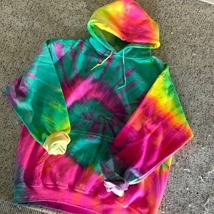 Tie die hooded sweatshirt